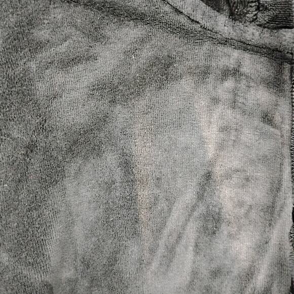 Hollister Velvet Hoodie Size Large Dark Gray Full Zipper Flawed Read Description - Picture 10 of 10